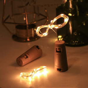 Guirnalda de Luces LED de 2m con 20 Luces, Impermeable, con Batería, Cable de Cobre, Luces Intermitentes para Botellas, Decoración para Fiestas, Bares, Bodas, Botella de Vino con <span class=keywords><strong>Luz</strong></span> - Product Image 5