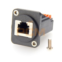 Adaptateur de connecteur RJ11 RJ12 6P6C de type D pour montage sur panneau vers bornier à ressort 6 broches pour système LED, contrôle de capteur PLC