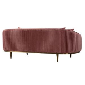 Canapé de repos moderne à 3 places, canapé de luxe confortable en tissu et velours rose, design moderne - Product Image 4