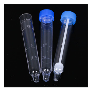 Urine Sediment Test Tube 12ml <b>Screw</b> Cap Plastic Graduated For Lab Use - Product Image 5
