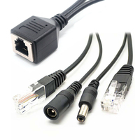 Câble PoE Adaptateur Passif Power Over Ethernet Câble RJ45 Module d'Alimentation DC5.5 12v - 12v Splitter PoE pour Caméra IP