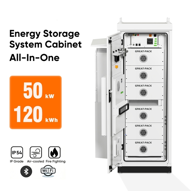 OEM 314Ah air Cooling 50kw 120kwh ESS Battery Cabinet Outdoor Battery Storage Cabinet for Farming Factory