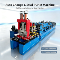 Machine de formage de poutrelles de type C à changement de taille automatique pour les projets de construction en structure métallique, fabricant, usine