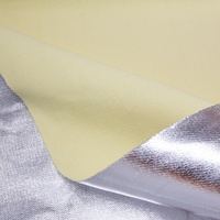 Tissu en aluminium enduit d'aramide, tissu en para-aramide ignifuge, résistant aux flammes, résistant aux hautes températures, tissu d'isolation thermique