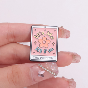 Cartas de <span class=keywords><strong>Tarot</strong></span> esmalte Pin el amante la estrella broche solapa insignia joyería regalo para Fans amigos al por mayor - Product Image 4