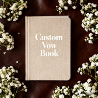 Livre de vœux en lin entièrement personnalisable Cahier de discours pour couple Cérémonie de mariage Cadeau de fiançailles pour la mariée et le marié