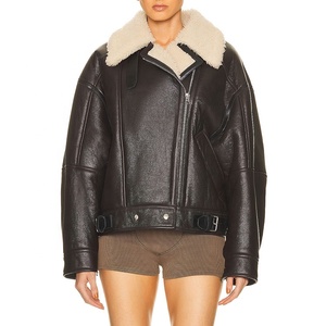 2023 inverno Logo personalizzato nero polsini con bottoni cappotti <span class=keywords><strong>in</strong></span> <span class=keywords><strong>pelle</strong></span> <span class=keywords><strong>Biker</strong></span> <span class=keywords><strong>donna</strong></span> giacche Casual <span class=keywords><strong>in</strong></span> <span class=keywords><strong>pelle</strong></span> - Product Image 1