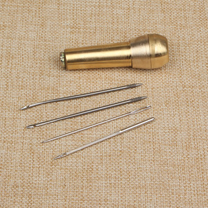 Aiguille et fil pour réparation chaussure poinçon <span class=keywords><strong>Crochet</strong></span> ensemble d'outils aiguilles à coudre faisant semelle reliure <span class=keywords><strong>livre</strong></span> poinçonnage trous - Product Image 2