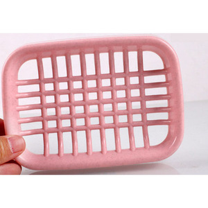 <b>Soap</b> Dish With Drain Suction Cup Rectangular Plastic Double Layer Bathroom <b>Soap</b> <b>Holder</b> Mold - Product Image 2