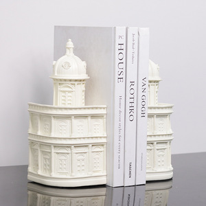 Modern Home <strong>Decoration</strong> Ornaments Model Room Soft <strong>Decoration</strong> Desktop Bookend Study Crafts Architecture Series Book Rest Geometric - Product Image 2