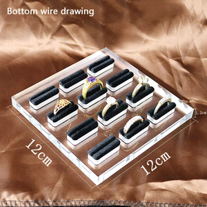 Rõ ràng Acrylic Vòng hiển thị đứng đồ trang sức cửa hàng bán lẻ Organizer Nhẫn Chủ Rack - Product Image 2