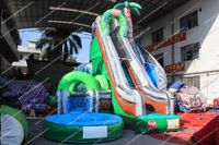 Structure gonflable d'exploration de la jungle avec toboggan aquatique, parcours de jeux, château gonflable, aire de jeux, structure d'escalade, pour événements promotionnels, fêtes et usage commercial