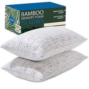 Hot bán almohada cho giấc ngủ có thể điều chỉnh giường gối Gel shredded tre người lớn de espuma viscoelstica Vua 2 gói hình chữ nhật 80