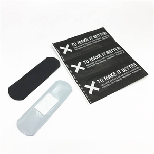 Bandana medis lucu steril dalam kain hitam plester perekat luka fleksibel dengan berbagai warna kulit - Product Image 3