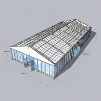 Hochzeitszelt Aluminium 20'x40' Festzelt für 500 Personen Wasserdichtes Outdoor-Partyzelt Maßgefertigtes Eventzelt für Hochzeiten und Bankette