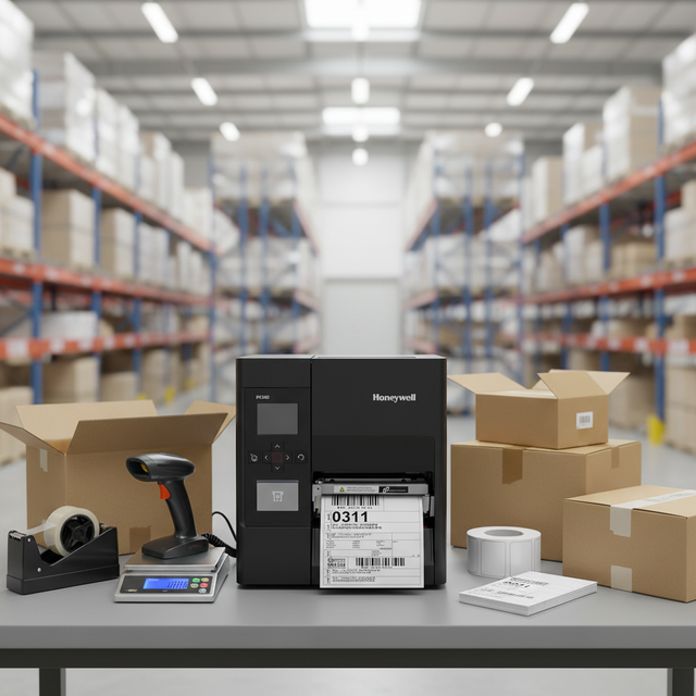 Barway PX240 Mini Industrial 300dpi High Speed Thermal Transfer Barcode Label Printer with USB Interface in Stock