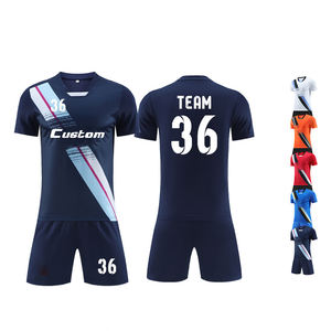 Camiseta de Fútbol de Manga Corta de Poliéster Transpirable Nueva OEM, Uniforme de Fútbol con Logotipo Personalizado, Secado Rápido, Conjunto Profesional para Equipos - Product Image 1