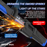 Épée Jouet Sparkblade en Plastique Réaliste avec Fumée et Lumière LED Multicolore, Effet D'étincelle Éblouissant et Fourreau – Cadeau D'Anniversaire Garçon