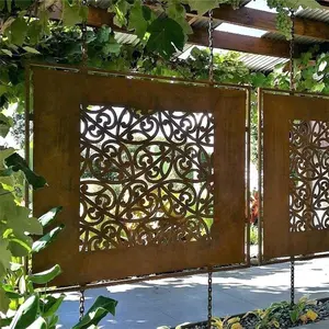 Desain Sesuai Pesanan Dekorasi Luar Ruangan Laser Cut Layar Panel Taman Pinggir Pintu Penyokong