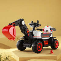 Excavatrice Jouet Électrique Télécommandée pour Enfants, Matériaux Écologiques, Modèle Grand Format à Conduire, pour 2-4 Ans, Véhicule de Construction