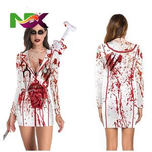 <span class=keywords><strong>Disfraz</strong></span> de <span class=keywords><strong>Enfermera</strong></span> <span class=keywords><strong>Sangrienta</strong></span> de Halloween, Unisex, para Adultos, con Falda y Medias con Estampado Digital, para Fiestas, Carnaval y Mascaradas - Product Image 2