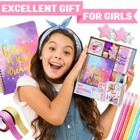 Kit de Journal Personnalisé DIY – Cadeau d'Anniversaire pour Adolescente, Carnet, Boîte de Scrapbooking, Ensemble de Journal Intime pour Enfants, Étudiants, Remise de Diplôme et Fêtes