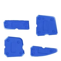 4Pcs Kit d'outils de calfeutrage Silicone Joint Sealant Spreader Spatule Grattoir Outils de réparation de bords de carreaux de sol Nettoyant de bords
