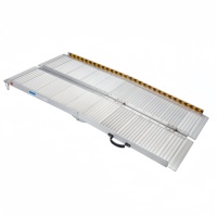 Rampe pliante en aluminium pour le chargement de voitures, pour fauteuils roulants, marches, escaliers, trottoirs, portes