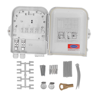 Boîtier de distribution de fibre optique extérieur étanche IP65 FTTH 8 cœurs, 2 entrées 8 sorties, adaptateur SC LC, montage mural, répartiteur PLC 1x8, boîtier NAP