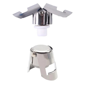 Bouchon de champagne en acier inoxydable CL358 en gros, outils de bar, bouchon de bouteille de vin mousseux, scellant à poussoir - Product Image 6