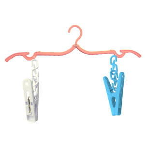 Colgador de ropa plegable, tendedero portátil compacto para viajes, para uso en el hogar, dormitorio, estudiantes, con clips - Product Image 4