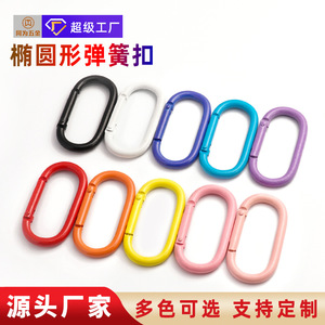 Aluminum Alloy Carabiner Oval Spring Buckle 5 Size Colored Painted Outdoor Hiking Keychain Accessory - Product Image 4