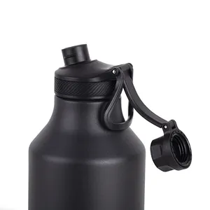 64oz 32oz Stainless Steel Double Walled Growler Sports Bottle