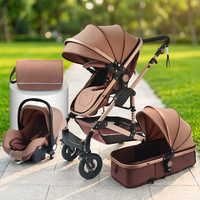 Poussette bébé convertible avec nacelle, poussette pliable pour nourrisson et nouveau-né avec siège auto, couvre-pieds, housse de pluie, porte-gobelet
