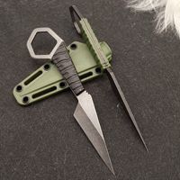Couteau tactique EDC à lame fixe 5Cr13 portable, best-seller, avec anneau de maintien et étui pour le camping