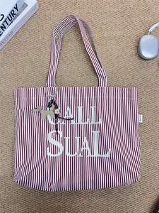 Bolsas de Compras Personalizadas de Fábrica, Bolsa de Hombro Individual de Gran Capacidad para Mujer, Bolsa de Mano Informal de Lona de Algodón - Product Image 6