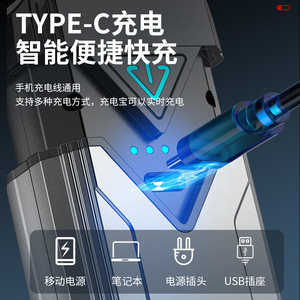 ไฟ LED ทำงานแบบชาร์จ USB ได้ พร้อมแม่เหล็ก COB แสงแบบกระจาย สำหรับซ่อมยานยนต์ ใช้ในอุตสาหกรรม โหมดแสงสีแดง - Product Image 3