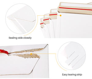 Vente en gros d'enveloppe en carton dur blanche auto-scellante pour document photo personnalisée enveloppe rigide pour le bureau - Product Image 5