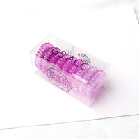 Bracelet en silicone extensible coloré, élastique en spirale, attaches pour cheveux personnalisées avec logo, attaches pour cheveux en spirale A01