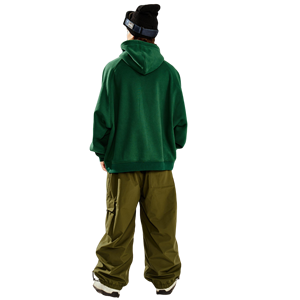 Traje de esquí impermeable transpirable personalizado, chaqueta con capucha informal para exteriores y de esquí Sudadera con capucha para esquiar y deportes de nieve, Verde - Product Image 4