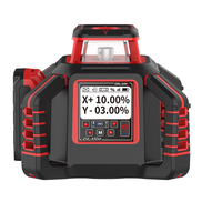 Niveau laser rotatif professionnel CRL-340P à faisceau vert auto-nivelant à 360 degrés avec récepteur, télécommande et mallette de transport