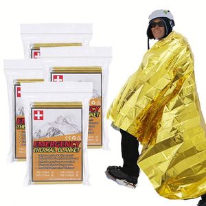 Couverture Thermique d'Urgence en Aluminium et Mylar Léger : Imperméable, Réfléchissante à la Chaleur, Idéale pour la Survie et l'Utilisation en Extérieur, Logo Personnalisé - Product Image 4