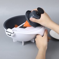 Fabrieksuitverkoop Draagbare Fruit Snijder Schiller Kruiser Multifunctionele Saladeschaal Met Rasp (5 messen)
