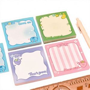 Blocs de Notas Autoadhesivos Cuadrados Creativos Multicolores con Temática de Frutas, Personalizables, para la Escuela y la Oficina, para el Comienzo de la Temporada Escolar - Product Image 1