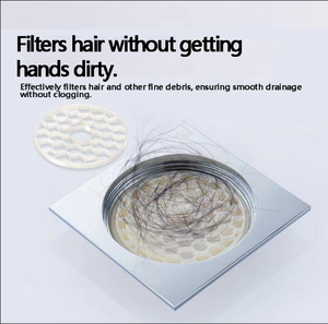 Con esta rejilla de aislamiento de plástico para cabello y residuos, la cubierta de drenaje del piso permanece libre de bloqueos. - Product Image 5