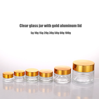 5g 10g 20g 30g 50g 100g vide crème pour les yeux emballage cosmétique en plastique couvercle en aluminium pot en verre