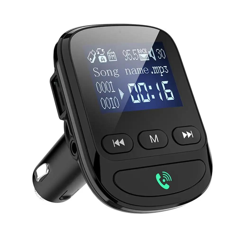 Pengisi Daya USB Ganda Q C 3.0, Aksesori Interior Mobil Pemutar Musik MP3 Panggilan Bebas Genggam