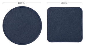 Leather <b>Square</b> Coasters Drinks Heat Resistant Waterproof Oil Proof Non Slip Cup Mat for Office Kitchen <b>Bar</b> <b>Table</b> - Product Image 4