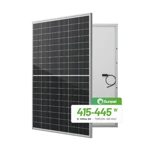 Sunpal panel surya Topcon gudang Eropa, panel surya fotovoltaik 430W untuk Kit LENGKAP rumah