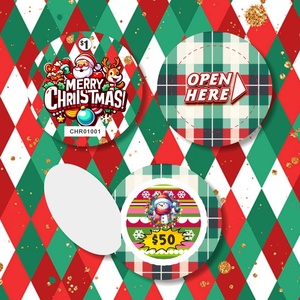 Billets de jeu à déchirer pour surprises de Noël, conception personnalisée en ligne gratuite, carte, logo, taille et matériau sur mesure pour les fêtes aux États-Unis, vente au détail - Product Image 5